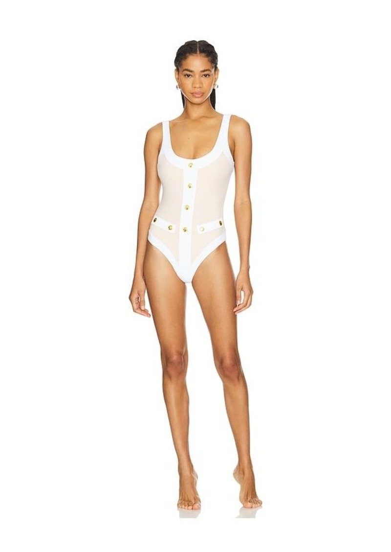 CAROLINE CONSTAS Sailor One Piece Swimsuit