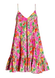 Caroline Constas Laurel Ruffled Floral Mini Dress