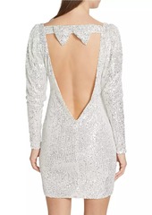 Caroline Constas Sequin Jersey Bow Minidress