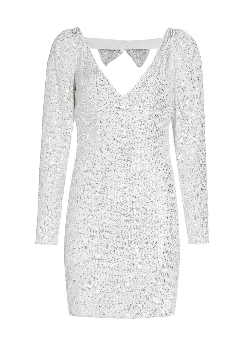 Caroline Constas Sequin Jersey Bow Minidress