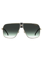 Carrera 1018/S Gold Metal Aviator Sunglasses Green Gradient Lens