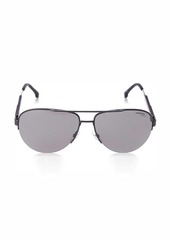 Carrera 8030/S  Pilot Sunglasses For Men, Matte Black/Polarized Gray