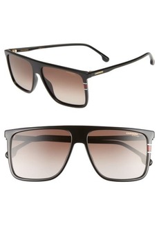 Carrera Eyewear 145mm Flat Top Sunglasses in Black /Brown Gradient at Nordstrom