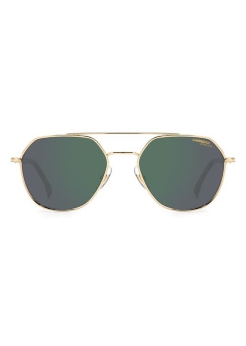 Carrera Eyewear 53mm Polarized Round Sunglasses