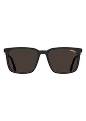 Carrera Eyewear 55mm Polarized Rectangle Sunglasses