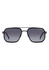 Carrera Eyewear 58mm Polarized Rectangular Sunglasses