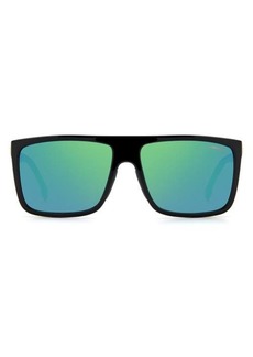 Carrera Eyewear 58mm Rectangle Sunglasses in Black Green at Nordstrom