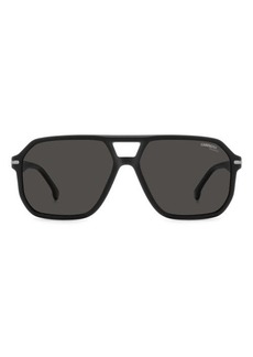 Carrera Eyewear 59mm Polarized Rectangular Sunglasses