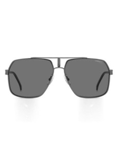 Carrera Eyewear 62mm Polarized Rectangular Sunglasses