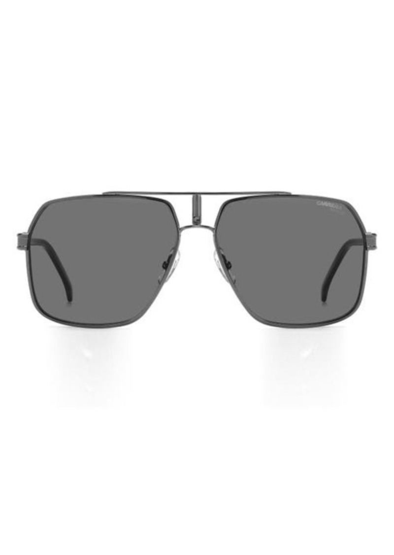 Carrera Eyewear 62mm Polarized Rectangular Sunglasses
