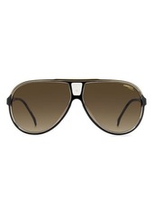 Carrera Eyewear 63mm Polarized Aviator Sunglasses