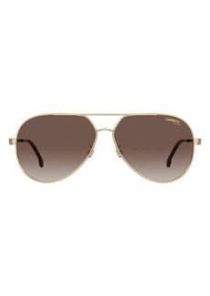 Carrera Eyewear 63mm Polarized Oversize Aviator Sunglasses