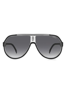 Carrera Eyewear 64mm Oversize Gradient Aviator Sunglasses