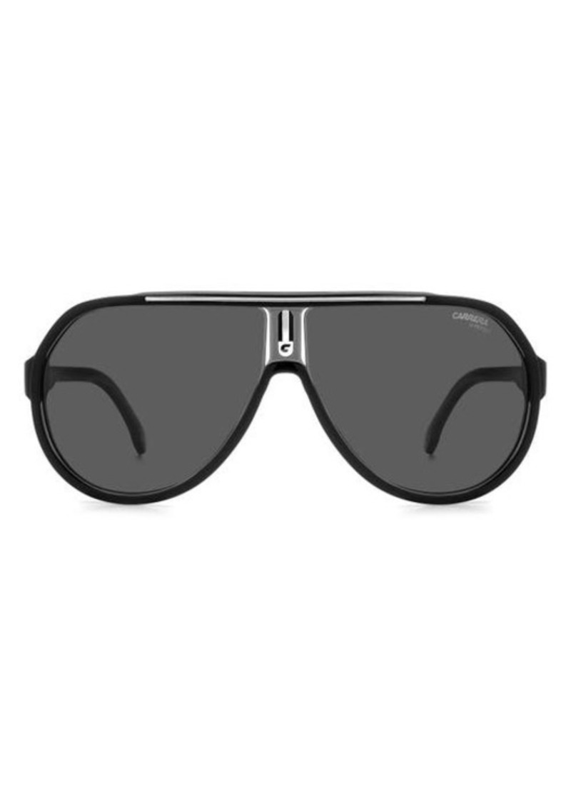 Carrera Eyewear 64mm Polarized Aviator Sunglasses