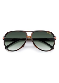 Carrera Eyewear Aviator Polarized Sunglasses in Havana /Green Shaded at Nordstrom