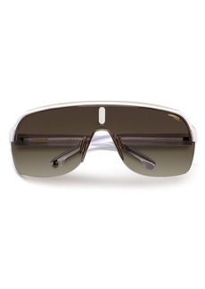 Carrera Eyewear Carrera Shield Sunglasses in White Crys /Brown Gradient at Nordstrom
