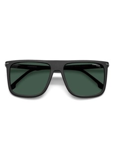 Carrera Eyewear Gradient Oversize Rectangular Sunglasses in Matte Black /Green Polar at Nordstrom