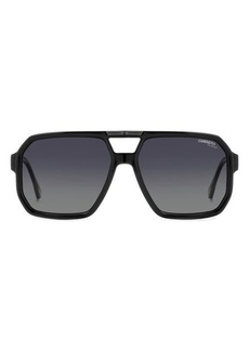 Carrera Eyewear Victory 60mm Gradient Polarized Aviator Sunglasses