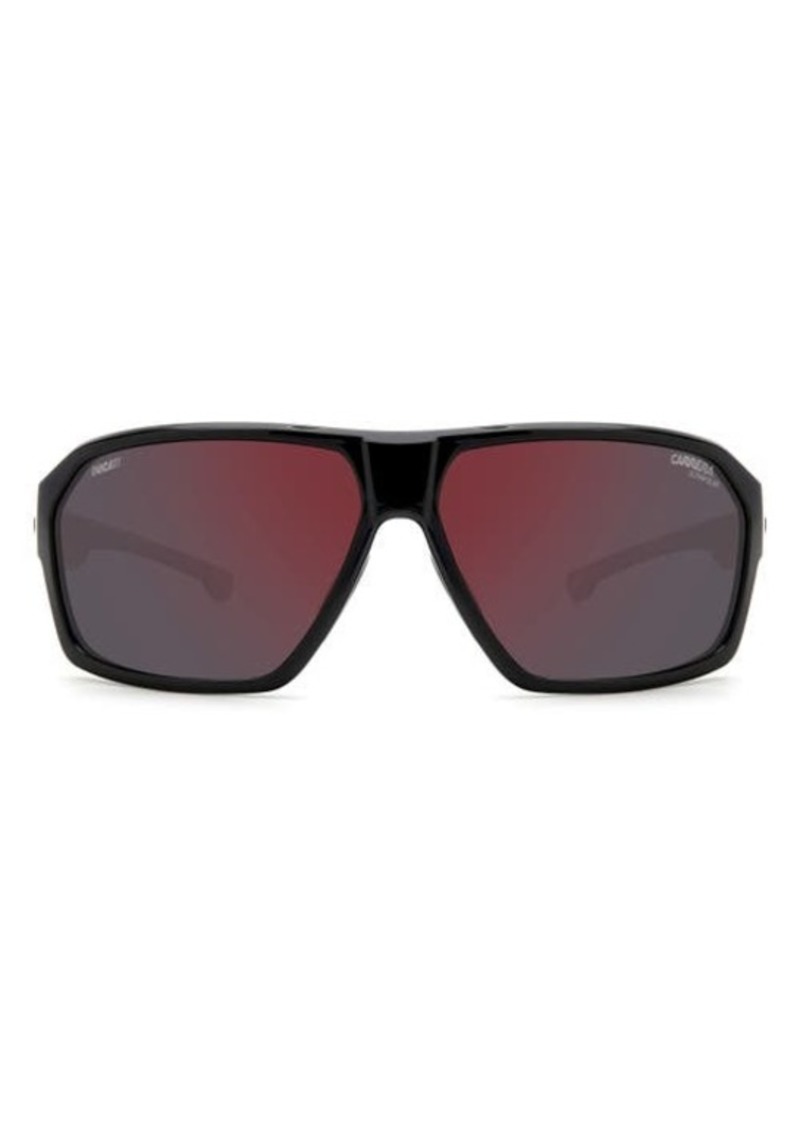 Carrera Eyewear x Dacati Carduc 66mm Oversize Rectangle Flat Top Sunglasses