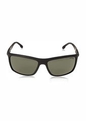 Carrera Hyperfit 12/S  Rectangular Sunglasses For Men, Black/Polarized Green