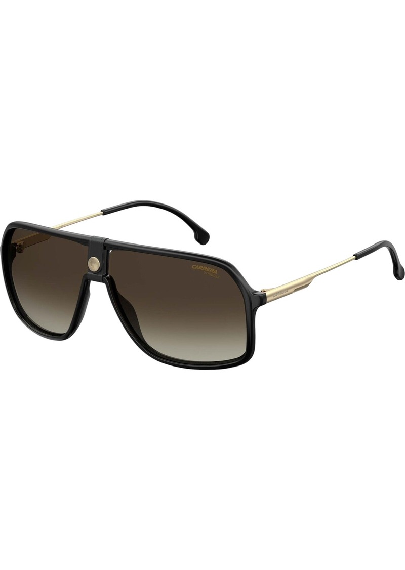 CARRERA Unisex 1019/S Black Frame Brown Gradient Lenses Aviator Sunglasses