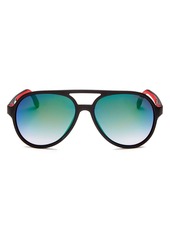 Carrera Unisex Brow Bar Aviator Sunglasses, 58mm