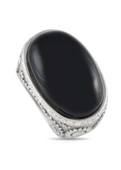 Carrera y Carrera 18K White Gold 0.35ct Diamond and Onyx Ring CC12-122623