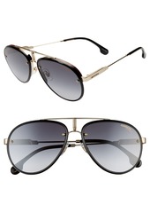 Carrera Eyewear Glory 58mm Aviator Sunglasses in Gold Black at Nordstrom