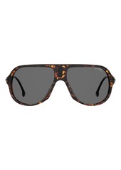 Carrera Eyewear Safari 62mm Oversize Aviator Sunglasses in Brown Havana/Gray Pz at Nordstrom