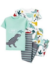 Carter's Toddler Boys 4-Pc. Dino-Print Cotton Pajamas Set