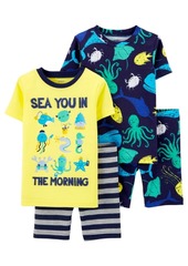 Carter's Baby Boys Sea Cotton Pajamas, 4 Pieces