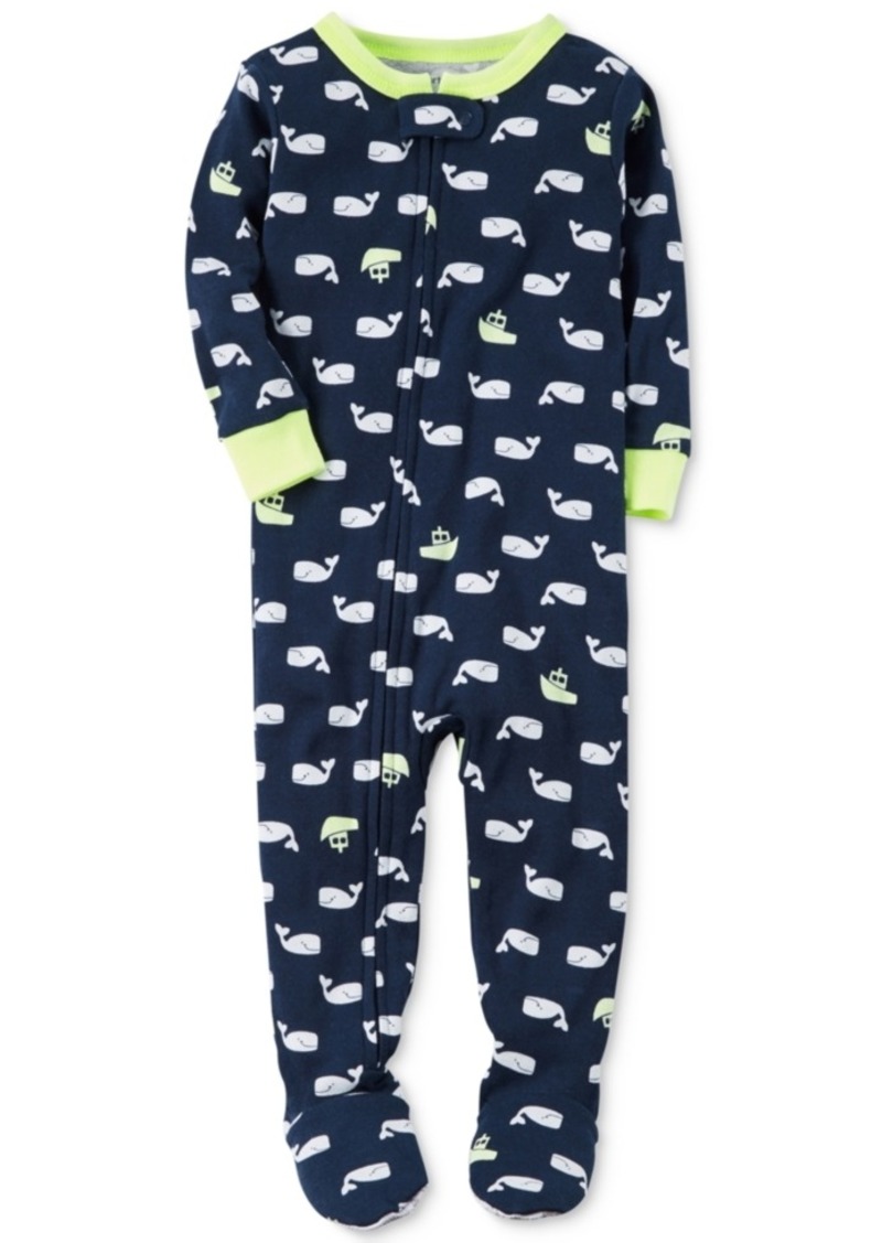 Carter's Carter's 1-Pc. Whale-Print Footed Pajamas, Toddler Boys (2T-4T ...