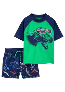 Carter's Baby 2 Piece Dino Rashguard Swim Set - Green