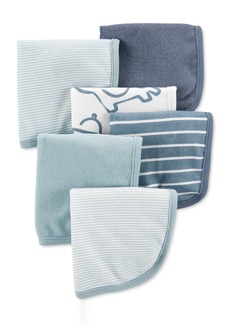 Carter's Baby Boys Assorted Wash Cloths, Pack of 6 - Blue