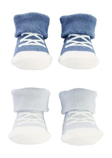Carter's Baby Boys Booties, Pack of 2 - Blue