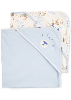 Carter's Baby Boys Hooded Terry Towels, Pack of 2 - Blue