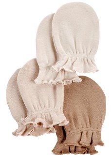Carter's Baby Boys or Baby Girls Scratch Mittens, Pack of 3 - Neutral