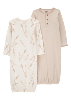 Carter's Baby Boys or Baby Girls Sleeper Gowns, Pack of 2 - Neutral