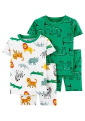 Carter's Baby Boys Safari Cotton Pajamas, 4 Pieces