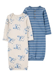 Carter's Baby Boys Sleeper Gowns, Pack of 2 - Blue