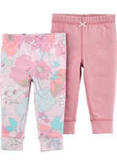 Carter's Baby Girls 2-Pack Pull-On Cotton Pants