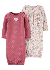 Carter's Baby Girls 2-Pk. Cotton Floral Sleeper Gowns