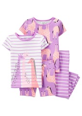 Carter's Baby Girls Giraffe Pajama Set, 4 Pieces