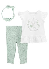 Carter's Baby Girls My First Love Top, Pants, and Headband, 3 Piece Set