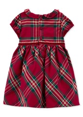 Carter's Baby Girls Plaid Sateen Holiday Dress - Red