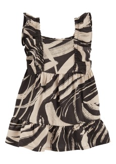 Carter's Baby Girls Zebra Print Lenzing Ecovero Dress - Black/White
