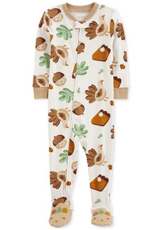 Carter's Baby One-Piece Thanksgiving 100% Snug-Fit Cotton Footed Pajamas - Ivory