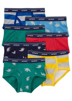 Carter's Big Boy 7 Pack Cotton Briefs Underwear - Green/Blue/Red/Yellow