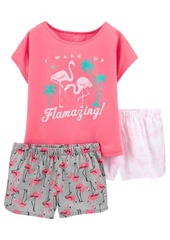 Carter's Big Girls Flamingo Loose Fit Pajamas, 3 Pieces