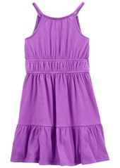 Carter's Big Girls Knit Gauze Dress - Purple
